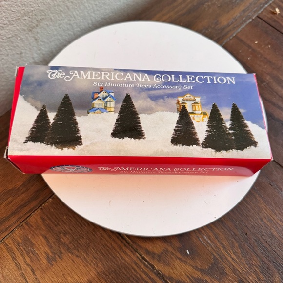 Other - THE AMERICANA COLLECTION SIX MINIATURE TREES ACCESSORY SET CHRISTMAS